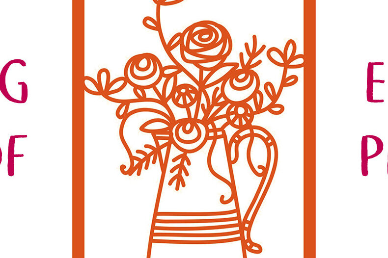 Intra απο ξύλο plywood  Χρώμα wenge 3mm-4mm πάχος - Λουλούδια σε μια κανάτα ευχετήρια κάρτα Cut Δίασταση 7x5 cm INTRAFABR-112447828