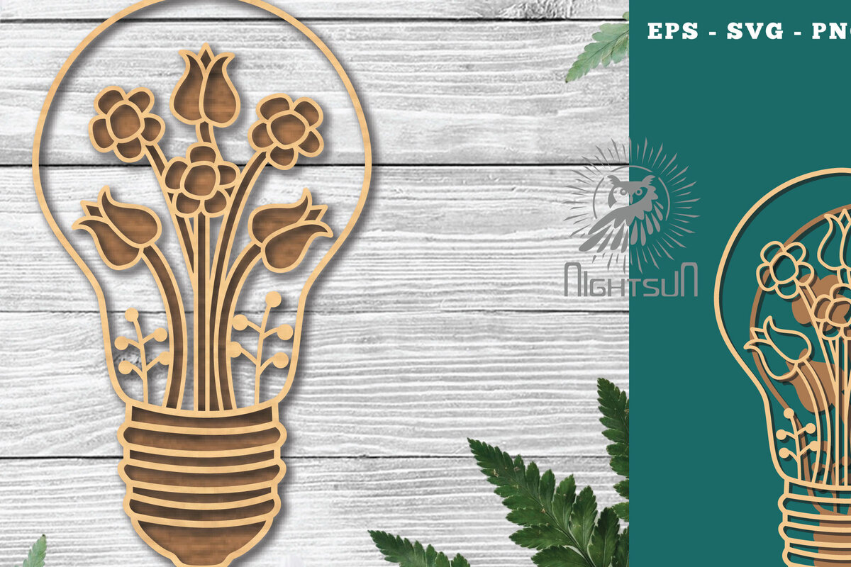 Intra απο ξύλο plywood  Χρώμα wenge 3mm-4mm πάχος - Λουλούδια σε λάμπα κομμένη διακόσμηση λέιζερ 2 Δίασταση 20x20 cm INTRAFABR-112448118