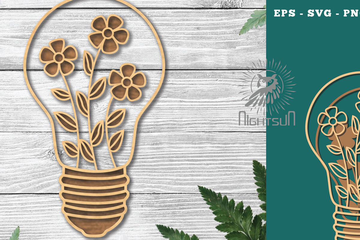 Intra απο ξύλο plywood  Χρώμα wenge 3mm-4mm πάχος - Λουλούδια σε λάμπα κομμένη διακόσμηση λέιζερ 5 Δίασταση 20x20 cm INTRAFABR-109933596