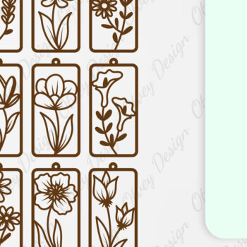 Intra απο ξύλο plywood  Χρώμα wenge 3mm-4mm πάχος - Μπρελόκ Λουλούδια Κόψιμο με Λέιζερ Δίασταση 4x4 cm INTRAFABR-94846959 - Image 1