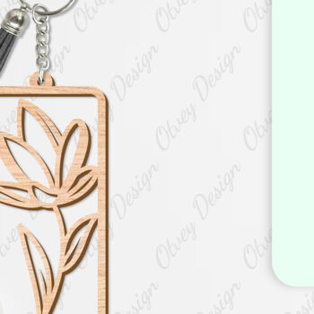 Intra απο ξύλο plywood  Χρώμα wenge 3mm-4mm πάχος - Μπρελόκ Λουλούδια Κόψιμο με Λέιζερ Δίασταση 4x4 cm INTRAFABR-94846959 - Image 4