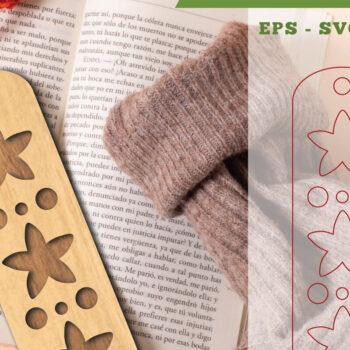 Intra απο ξύλο plywood  Χρώμα wenge 3mm-4mm πάχος - Λουλούδια σελιδοδείκτης κοπής λέιζερ 16 Δίασταση 5x20 cm INTRAFABR-94903819 - Image 1