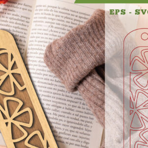 Intra απο ξύλο plywood  Χρώμα wenge 3mm-4mm πάχος - Flowers Bookmark 2 Δίασταση 5x20 cm INTRAFABR-94903849