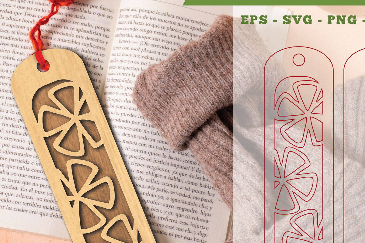 Intra απο ξύλο plywood  Χρώμα wenge 3mm-4mm πάχος - Flowers Bookmark 2 Δίασταση 5x20 cm INTRAFABR-94903849