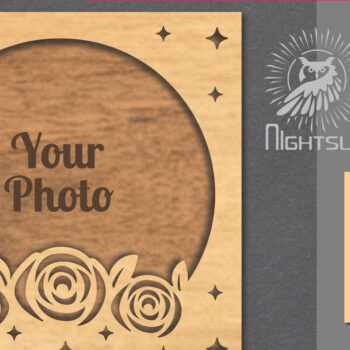 Intra απο ξύλο plywood  Χρώμα wenge 3mm-4mm πάχος - Κορνίζα φωτογραφιών Flowers 2 Δίασταση 20x25 cm INTRAFABR-84556600 - Image 1