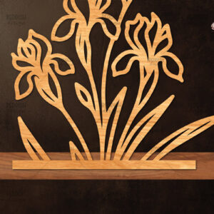 Intra απο ξύλο plywood  Χρώμα wenge 3mm-4mm πάχος - Βάση κοπής με λέιζερ λουλουδιών, δώρο για την ημέρα της μητέρας Δίασταση 20x20 cm INTRAFABR-113864392