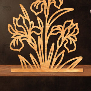 Intra απο ξύλο plywood  Χρώμα wenge 3mm-4mm πάχος - Βάση κοπής με λέιζερ λουλουδιών, δώρο για την ημέρα της μητέρας Δίασταση 20x20 cm INTRAFABR-113864397