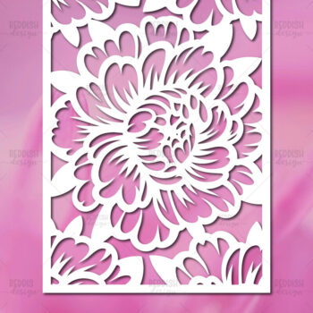 Intra απο ξύλο plywood  Χρώμα wenge 3mm-4mm πάχος - Πρότυπο κάρτας κομμένων λουλουδιών Δίασταση 5x7 cm INTRAFABR-118917551 - Image 1