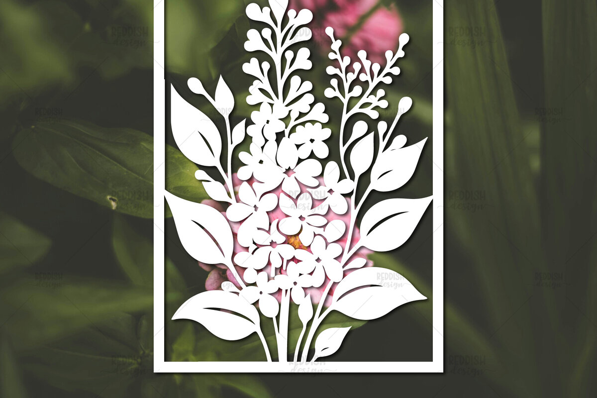 Intra απο ξύλο plywood  Χρώμα wenge 3mm-4mm πάχος - Πρότυπο κάρτας κομμένων λουλουδιών Δίασταση 5x7 cm INTRAFABR-110623783