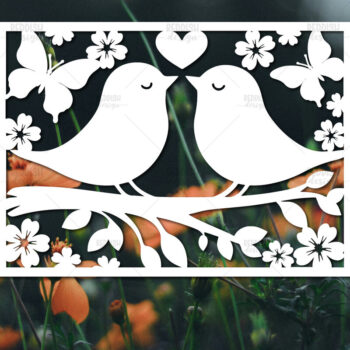 Intra απο ξύλο plywood  Χρώμα wenge 3mm-4mm πάχος - Πρότυπο κάρτας κομμένων λουλουδιών Δίασταση 5x7 cm INTRAFABR-103243057 - Image 1