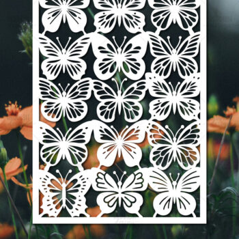 Intra απο ξύλο plywood  Χρώμα wenge 3mm-4mm πάχος - Πρότυπο κάρτας κομμένων λουλουδιών Δίασταση 5x7 cm INTRAFABR-105758654 - Image 1