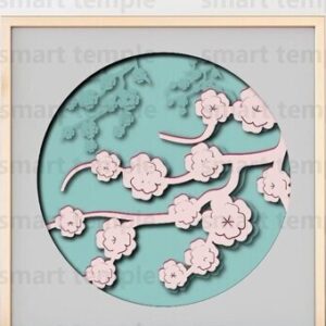 Intra απο ξύλο plywood  Χρώμα wenge 3mm-4mm πάχος - Flowers Papercutting , Flowers Δίασταση 30x20 cm INTRAFABR-101591380