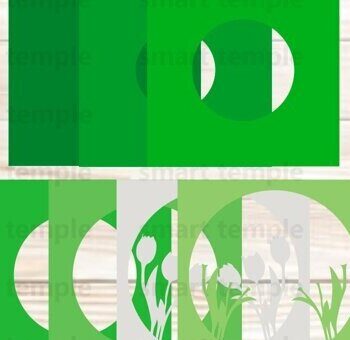 Intra απο ξύλο plywood  Χρώμα wenge 3mm-4mm πάχος - Flowers Papercutting , Tulip Flowers Δίασταση 30x20 cm INTRAFABR-100440496 - Image 3