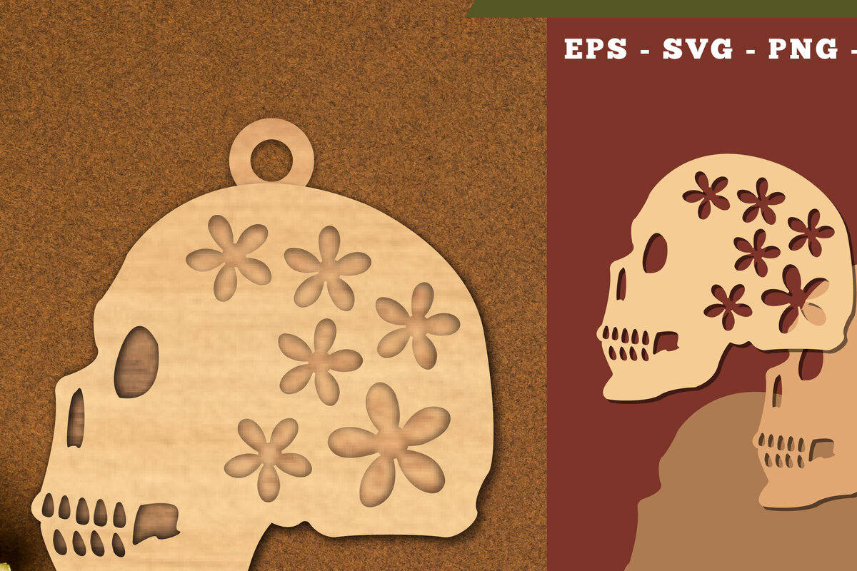 Intra απο ξύλο plywood  Χρώμα wenge 3mm-4mm πάχος - Στολίδι με κομμένα λέιζερ λουλουδιών 3 Δίασταση 6x6 cm INTRAFABR-119918608