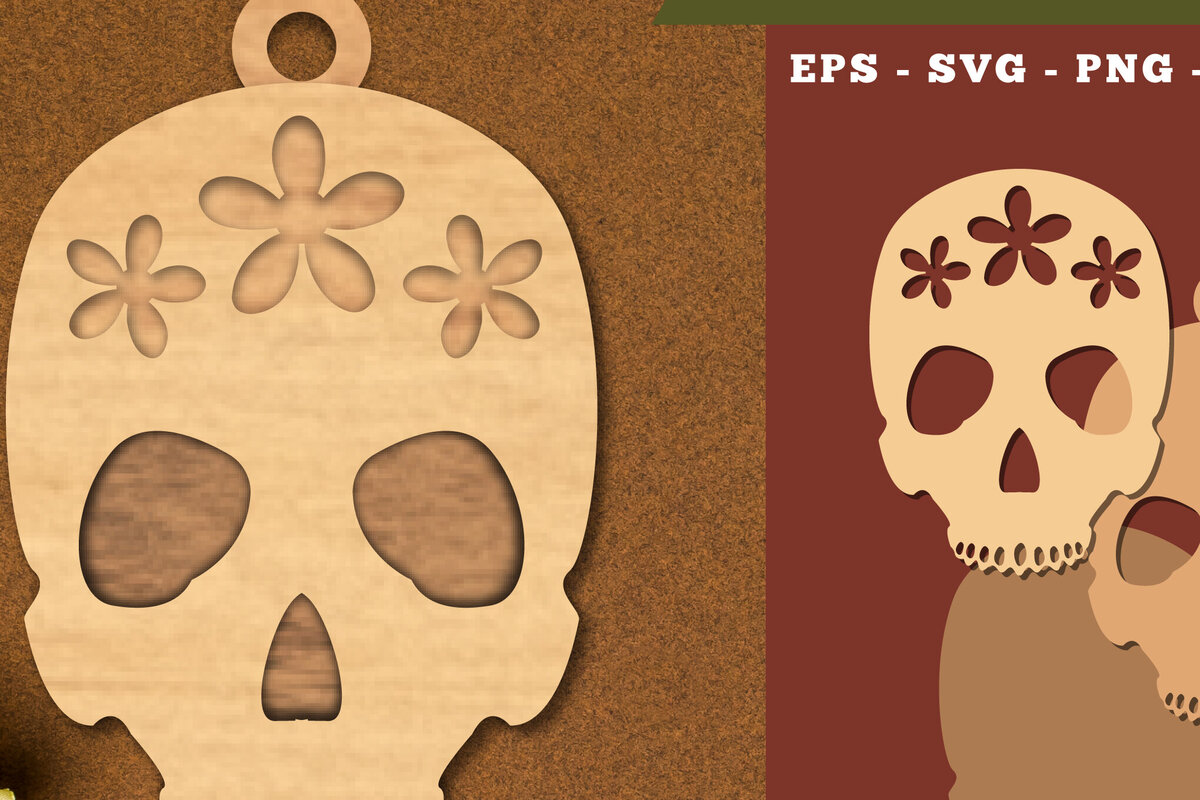 Intra απο ξύλο plywood  Χρώμα wenge 3mm-4mm πάχος - Στολίδι με κομμένα λέιζερ λουλουδιών 4 Δίασταση 6x6 cm INTRAFABR-120914978