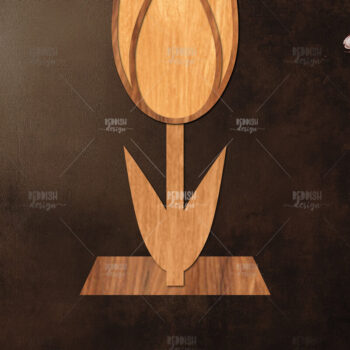 Intra απο ξύλο plywood  Χρώμα wenge 3mm-4mm πάχος - Flowers Stand Decor SV Δίασταση 30x20 cm INTRAFABR-121713352 - Image 1