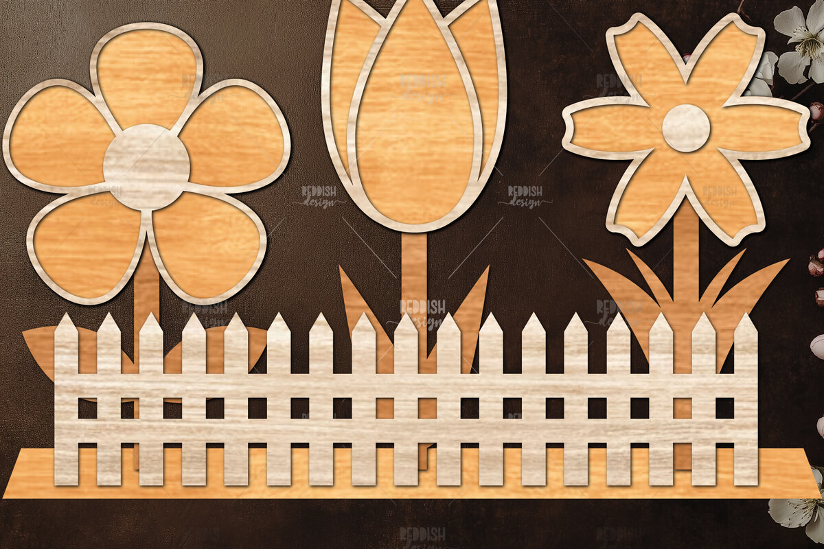 Intra απο ξύλο plywood  Χρώμα wenge 3mm-4mm πάχος - Διακόσμηση βάσης λουλουδιών με λέιζερ Δίασταση 20x20 cm INTRAFABR-111016499