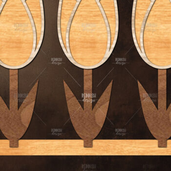 Intra απο ξύλο plywood Χρώμα wenge 3mm-4mm πάχος - Διακόσμηση βάσης λουλουδιών με λέιζερ Δίασταση 20x20 cm INTRAFABR-112297804 - Image 1