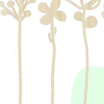 Intra απο ξύλο plywood Χρώμα wenge 3mm-4mm πάχος - Flowers Bundle, Flowers , Dxf Δίασταση 20x20 cm INTRAFABR-122536624 - Image 2