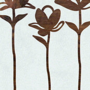 Intra απο ξύλο plywood Χρώμα wenge 3mm-4mm πάχος - Flowers Bundle, Flowers , Dxf Δίασταση 20x20 cm INTRAFABR-122535447 - Image 3