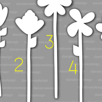 Intra απο ξύλο plywood Χρώμα wenge 3mm-4mm πάχος - Flowers Bundle, Wild Flowers Δίασταση 20x20 cm INTRAFABR-122250311 - Image 3