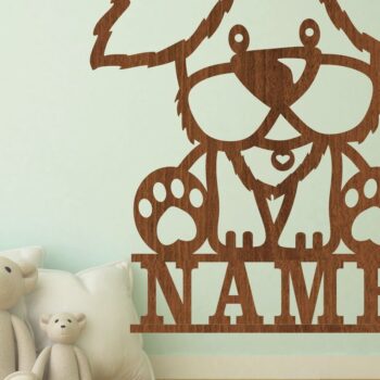 Intra απο ξύλο plywood Χρώμα wenge 3mm-4mm πάχος - Fluffy Dog name Sin Templ Δίασταση 30x20 cm INTRAFABR-70667398 - Image 1