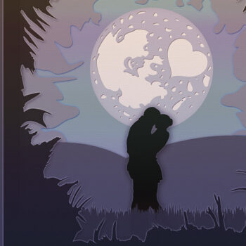 Intra απο ξύλο plywood Χρώμα wenge 3mm-4mm πάχος - Fly Me to the Moon 3D Shadow Box Δίασταση 5x8 cm INTRAFABR-70667457 - Image 4