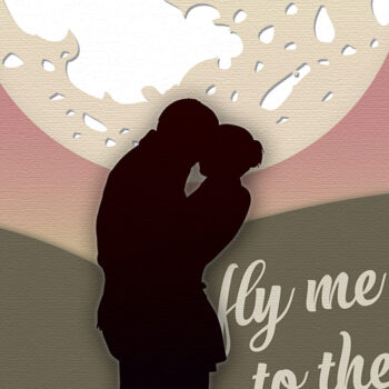 Intra απο ξύλο plywood Χρώμα wenge 3mm-4mm πάχος - Fly Me to the Moon 3D Shadow Box Δίασταση 5x8 cm INTRAFABR-70667457 - Image 8