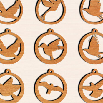 Intra απο ξύλο plywood  Χρώμα wenge 3mm-4mm πάχος - Flying Bird Ξύλινα Σκουλαρίκια Πακέτο Δίασταση 3x3 cm INTRAFABR-41960643 - Image 1