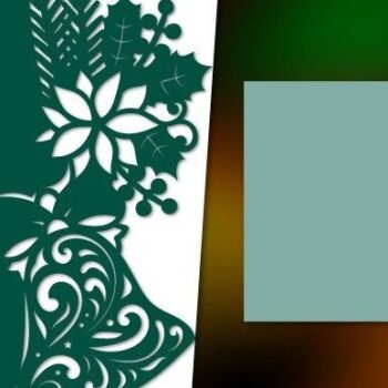 Intra απο ξύλο plywood  Χρώμα wenge 3mm-4mm πάχος - Διπλώστε το πρότυπο Χαρούμενα Χριστούγεννας Δίασταση 5x7 cm INTRAFABR-106558973 - Image 2