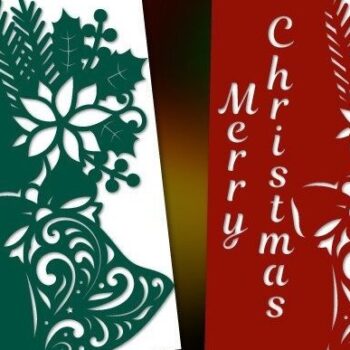 Intra απο ξύλο plywood  Χρώμα wenge 3mm-4mm πάχος - Διπλώστε το πρότυπο Χαρούμενα Χριστούγεννας Δίασταση 5x7 cm INTRAFABR-106558973 - Image 3