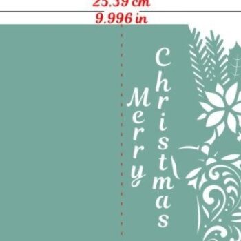 Intra απο ξύλο plywood  Χρώμα wenge 3mm-4mm πάχος - Διπλώστε το πρότυπο Χαρούμενα Χριστούγεννας Δίασταση 5x7 cm INTRAFABR-106558973 - Image 4