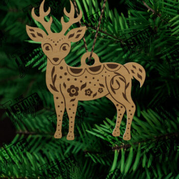 Intra απο ξύλο plywood Χρώμα wenge 3mm-4mm πάχος - Δέσμη στολίδι λαϊκών ζώων | Χριστούγεννα Δίασταση 6x6 cm INTRAFABR-39955552 - Image 4