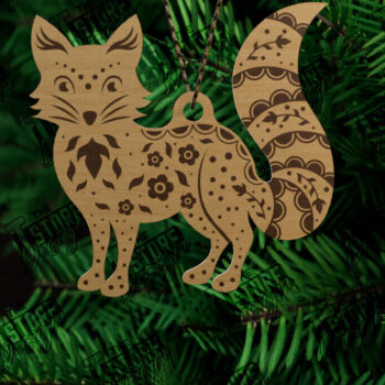 Intra απο ξύλο plywood Χρώμα wenge 3mm-4mm πάχος - Δέσμη στολίδι λαϊκών ζώων | Χριστούγεννα Δίασταση 6x6 cm INTRAFABR-39955552 - Image 7