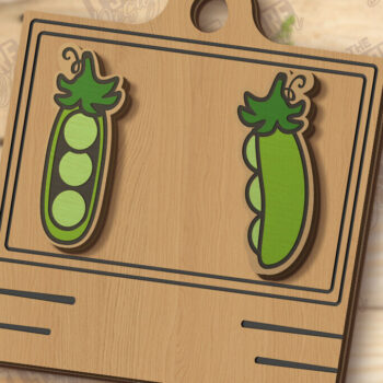 Intra απο ξύλο plywood  Χρώμα wenge 3mm-4mm πάχος - Food Stud Σκουλαρίκια | Λαχανικά Δίασταση 3x3 cm INTRAFABR-39383614 - Image 1