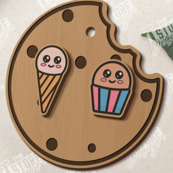 Intra απο ξύλο plywood Χρώμα wenge 3mm-4mm πάχος - Food Stud Σκουλαρίκια |Αξεσουάρ Δίασταση 3x3 cm INTRAFABR-120040943 - Image 1