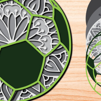 Intra απο ξύλο plywood  Χρώμα wenge 3mm-4mm πάχος - Ποδόσφαιρο Πολυστρωματική κοπή Mandala Δίασταση 30x30 cm INTRAFABR-107557351 - Image 1