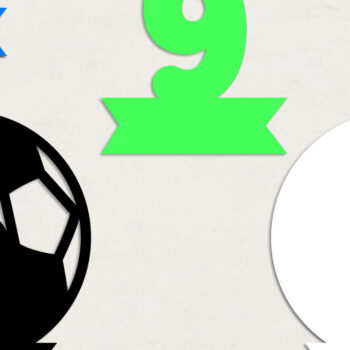 Intra απο ξύλο plywood  Χρώμα wenge 3mm-4mm πάχος - Αριθμοί ποδοσφαίρου 3d Τούρτα γενεθλίων Δίασταση 20x20 cm INTRAFABR-107557469 - Image 2