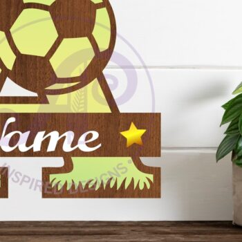 Intra απο ξύλο plywood Χρώμα wenge 3mm-4mm πάχος - Μονόγραμμα ποδοσφαίρου ή ποδοσφαίρου ένα γράμμα Δίασταση 30x20 cm INTRAFABR-107557486 - Image 1