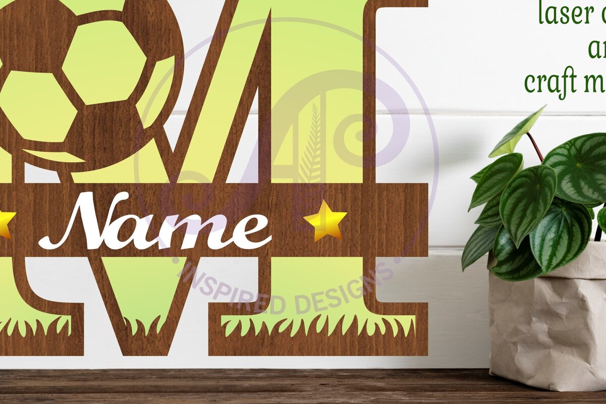 Intra απο ξύλο plywood  Χρώμα wenge 3mm-4mm πάχος - Μονόγραμμα ποδοσφαίρου ή ποδοσφαίρου M γράμμα Δίασταση 30x20 cm INTRAFABR-107342547