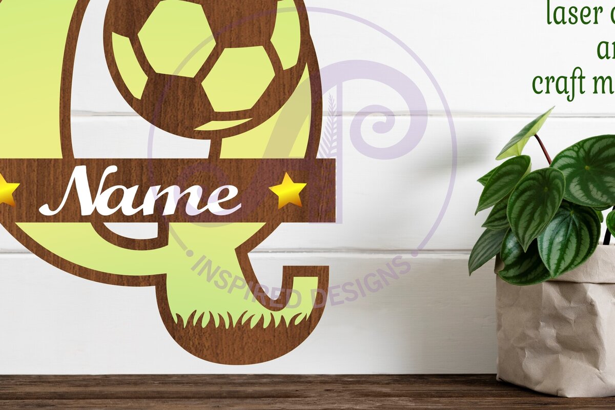 Intra απο ξύλο plywood  Χρώμα wenge 3mm-4mm πάχος - Μονόγραμμα ποδοσφαίρου ή ποδοσφαίρου Q γράμμα Δίασταση 30x20 cm INTRAFABR-107342626