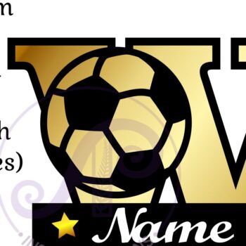 Intra απο ξύλο plywood  Χρώμα wenge 3mm-4mm πάχος - Γράμμα W μονόγραμμα ποδοσφαίρου ή ποδοσφαίρου Δίασταση 30x20 cm INTRAFABR-110320338 - Image 3