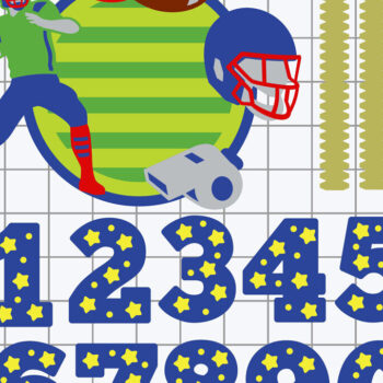 Intra απο ξύλο plywood  Χρώμα wenge 3mm-4mm πάχος - Ποδοσφαιριστής Cake Topper 3D Δίασταση 20x20 cm INTRAFABR-110320359 - Image 2