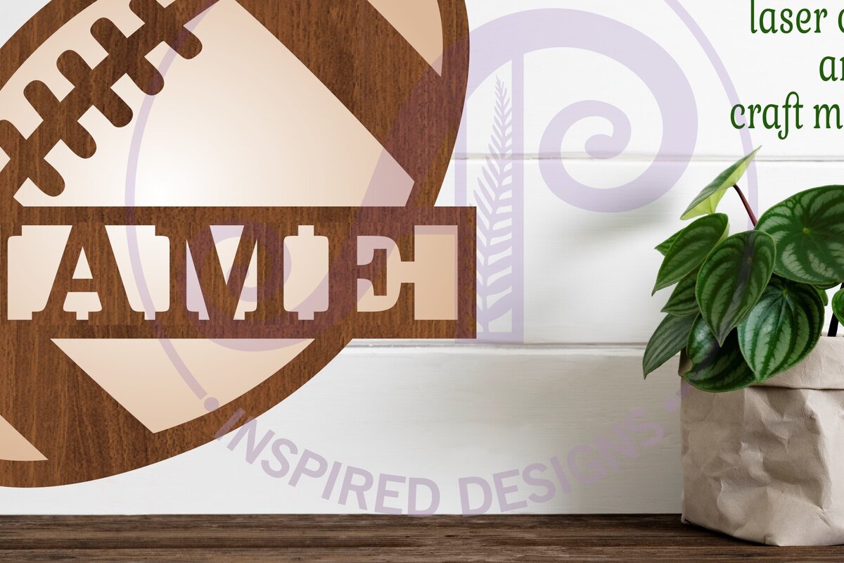 Intra απο ξύλο plywood  Χρώμα wenge 3mm-4mm πάχος - Ποδόσφαιρο/Μπάλα ράγκμπι Σήμα ονόματος Laser Δίασταση 30x20 cm INTRAFABR-110320372