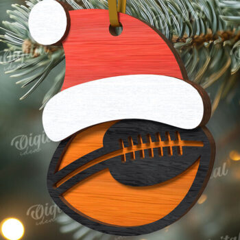 Intra απο ξύλο plywood  Χρώμα wenge 3mm-4mm πάχος - Ποδόσφαιρο Αθλητικό Χριστουγεννιάτικο στολίδι Λέιζερ Δίασταση 6x6 cm INTRAFABR-110320306 - Image 1