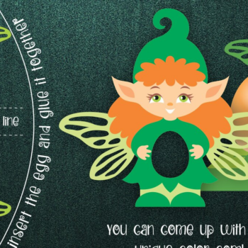 Intra απο ξύλο plywood Χρώμα wenge 3mm-4mm πάχος - Forest Elf Girl Holder Πασχαλινό Αυγό Δίασταση 15x15 cm INTRAFABR-110320328 - Image 1