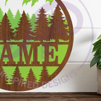 Intra απο ξύλο plywood  Χρώμα wenge 3mm-4mm πάχος - Πρότυπο κοπής λέιζερ Sin Name Forest Δίασταση 30x20 cm INTRAFABR-83009375 - Image 1