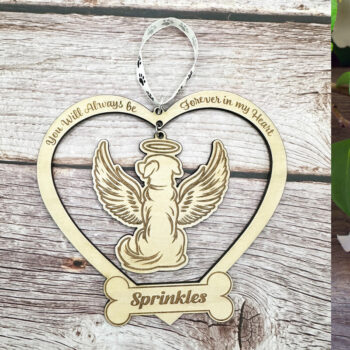 Intra απο ξύλο plywood  Χρώμα wenge 3mm-4mm πάχος - Forever in My Heart Dog Memorial Δίασταση 20x20 cm INTRAFABR-19198905 - Image 1