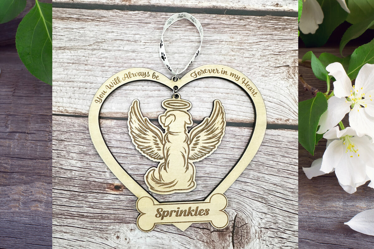 Intra απο ξύλο plywood  Χρώμα wenge 3mm-4mm πάχος - Forever in My Heart Dog Memorial Δίασταση 20x20 cm INTRAFABR-19198905