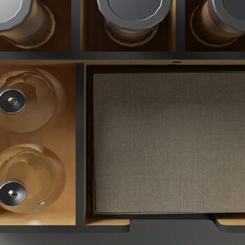 Intra απο ξύλο plywood  Χρώμα wenge 3mm-4mm πάχος - Θήκη για πιρούνι και χαρτοπετσέτα / Κουτί αλατοπίπερου Δίασταση 30x20 cm INTRAFABR-105142111 - Image 5